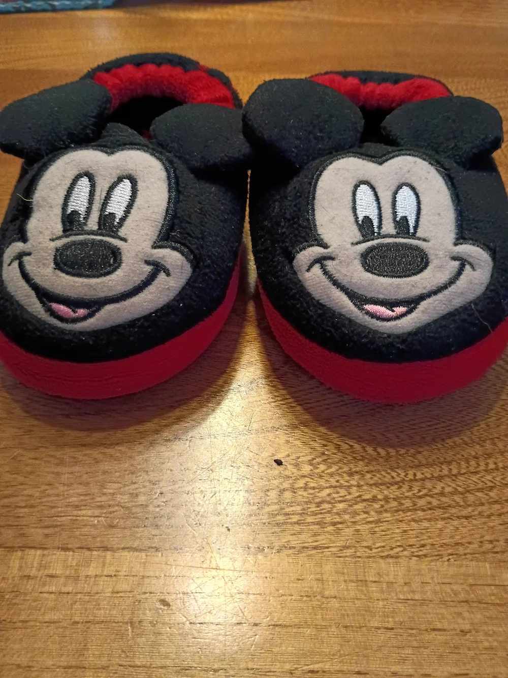 Toddler Disney Kids Mickey Slip-On Slippers and Crocs Set - Black, Red & Navy